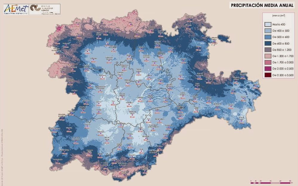 Factores geoclimáticos determinantes de la distribución de la precipitación anual en la Meseta Norte de España